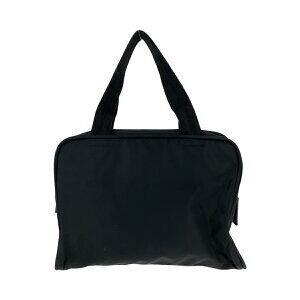 Prada logo handbag black shoulder bag plate nylon triangular